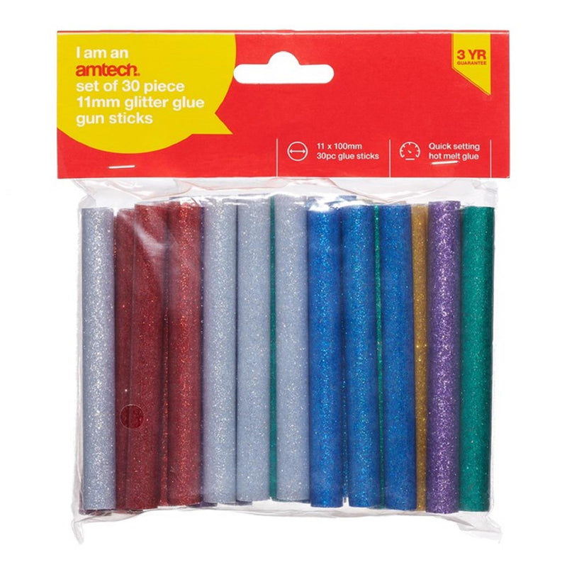 30pcs Glitter Hot Melt Glue Gun Sticks (11x100mm) -S1878