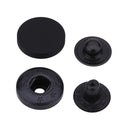 12.5mm S Spring Press Studs 4PA WITH ALLOY TOP (633) - Black