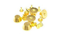 Mushroom Studs - 15mm - Gold - (Pack of 50)