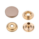 12.5mm Press Studs 4PA WITH ALLOY TOP (203) - Matt Gold
