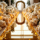 1.2m x 10m Mirror Carpet Aisle Runner, Silver/Gold Double-Sided Reflective Event Flooring