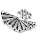 100 x 10x29mm Silver Long Brass Pin Studs (6054