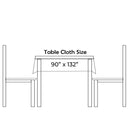 Damask Table Cloth Scrolled Leaves Pattern, Rectangular Linen Table Cover for Banquet, Christmas, Xmas, Dining Parties, Home, Kitchen, Restaurant, Wedding