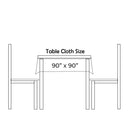 220GSM Table Cloth Square, Washable Water Resistant Spun Polyester Linen Tablecloth White for Christmas Party, Winter Holiday Home Banquets Indoor Outdoor Decorations, 1 Piece