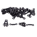9mm Gunmetal Black 2 Part Trouser Hook & Bar Closure - Sew On - 10 Set