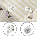 4pcs Leaf Shape Tablecloth Clips Stainless Steel Table Cloth Clamps