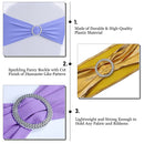 Round Silver Slider Buckle with Sparkling Rhinestone for Chair Band, Arts & Crafts