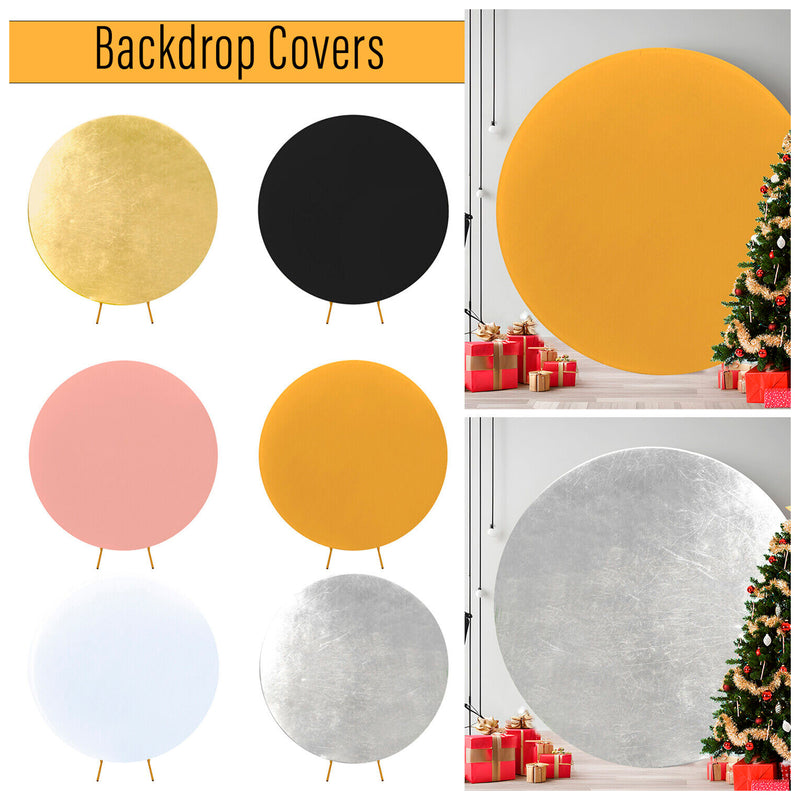 Round Polyester Spandex Arch Stand Backdrop Cover Garden Arbors Cover