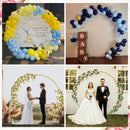 Round Arch Stand Flower Balloon Plants Vine Climbing Metal Frame With Floor Base