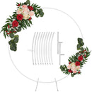 Round Arch Stand Flower Balloon Plants Vine Climbing Metal Frame With Floor Base