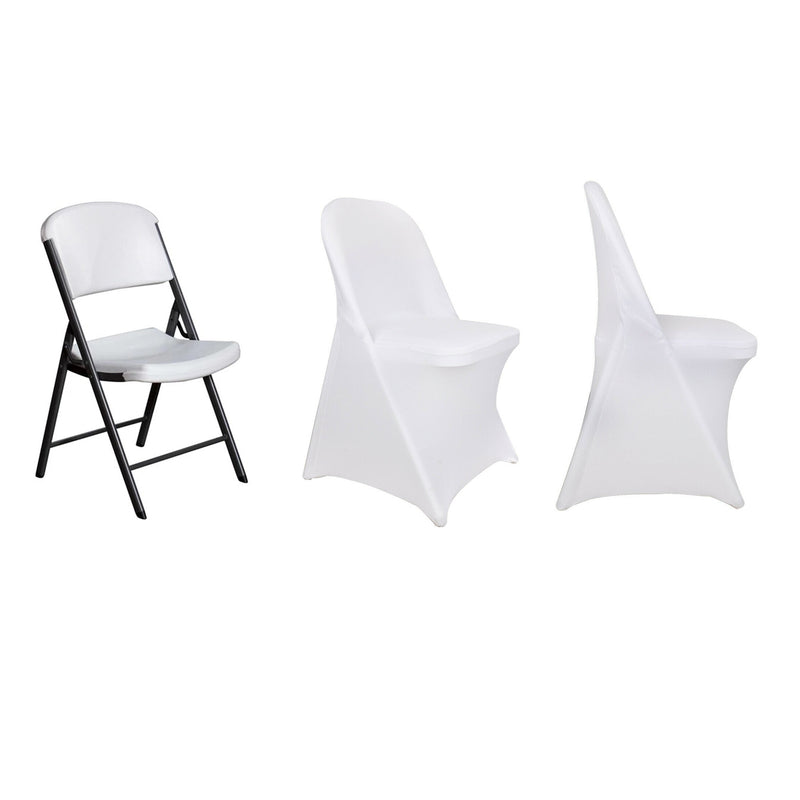 Premium Polyester Spandex Chair Covers - White