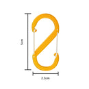 5pcs S Shape Carabiner Keyring Clip -  Double Sided Snap Hook