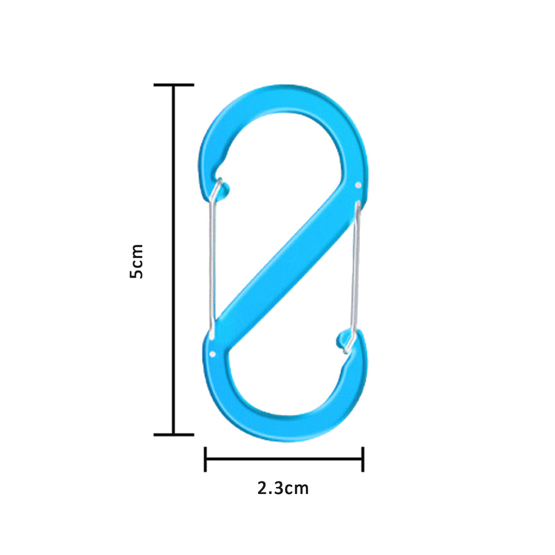 5pcs S Shape Carabiner Keyring Clip -  Double Sided Snap Hook