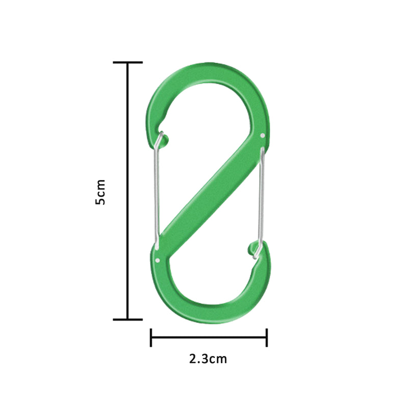 5pcs S Shape Carabiner Keyring Clip -  Double Sided Snap Hook