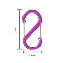 5pcs S Shape Carabiner Keyring Clip -  Double Sided Snap Hook