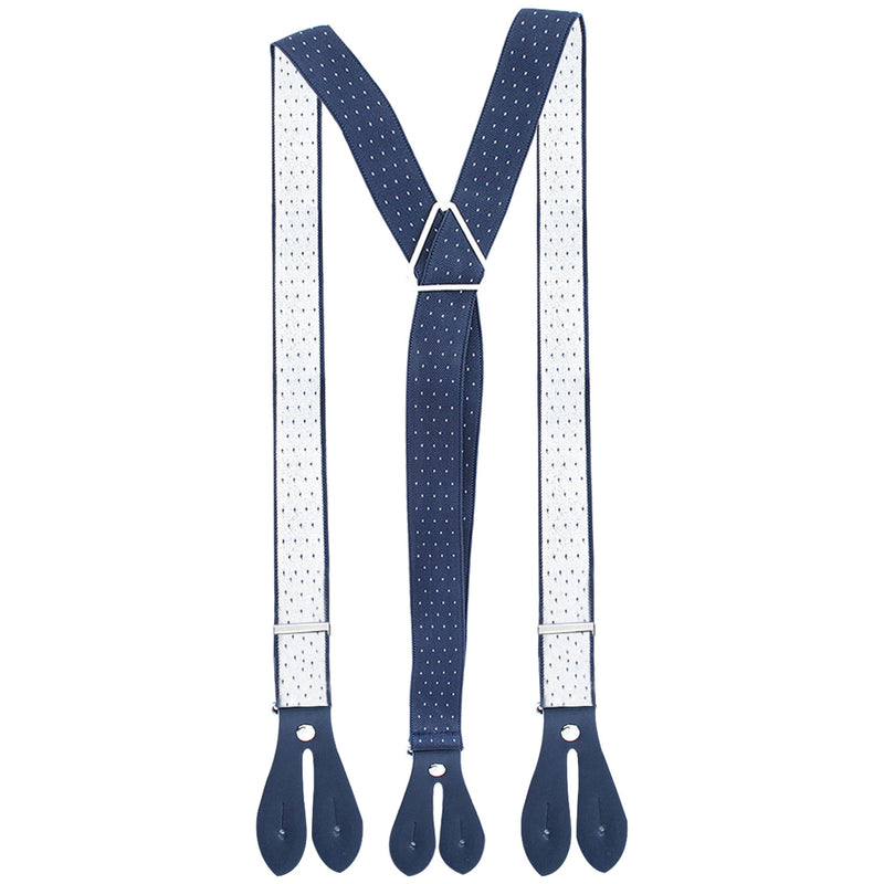 Y Shape Elasticated Suspenders Button Hole Braces, 25mm Wide