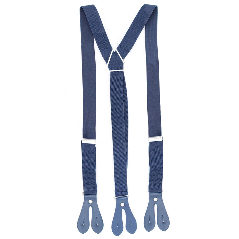 Y Shape Elasticated Suspenders Button Hole Braces, 25mm Wide