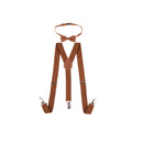 Kids Braces Bow Tie Set, Fully Elasticated Y Shape Suspender, 25mm Wide