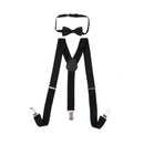 Kids Braces & Bow Tie Set, Fully Elasticated Y Shape Suspender, 25mm Wide