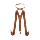 Kids Braces & Bow Tie Set, Fully Elasticated Y Shape Suspender, 25mm Wide