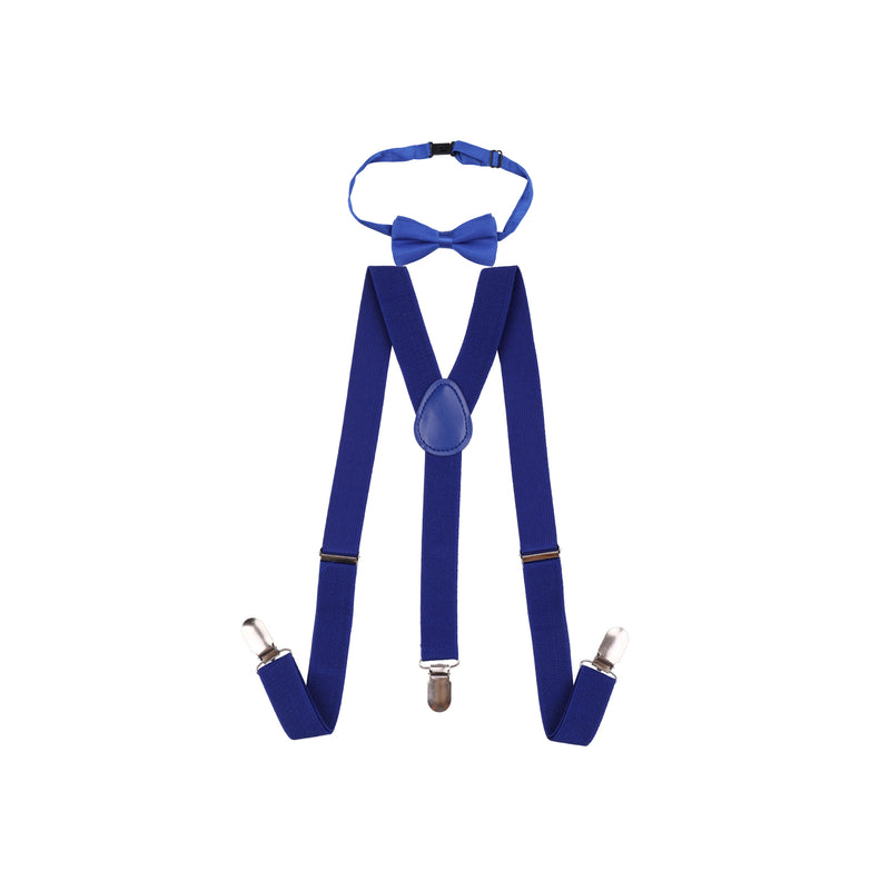 Kids Braces & Bow Tie Set, Fully Elasticated Y Shape Suspender, 25mm Wide