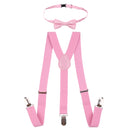Kids Braces & Bow Tie Set, Fully Elastic Y Shape Suspender, 25mm Wide