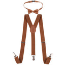 Kids Braces & Bow Tie Set, Fully Elastic Y Shape Suspender, 25mm Wide