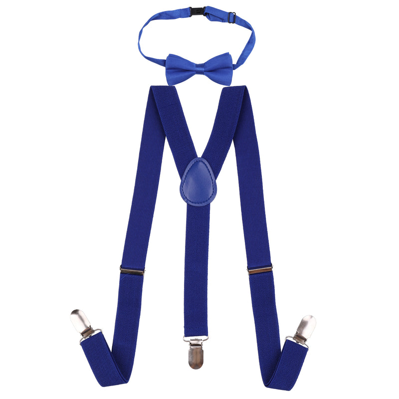 Kids Braces & Bow Tie Set, Fully Elastic Y Shape Suspender, 25mm Wide