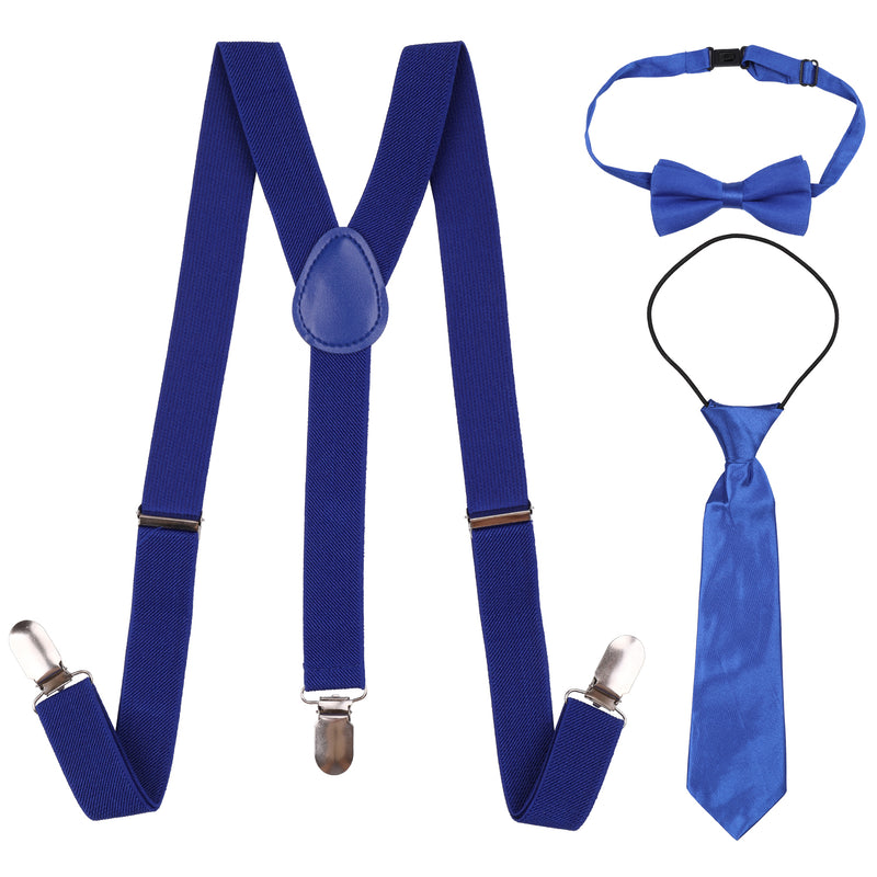 Kids Braces, Bow Tie & Necktie Set, 12-16 Years Y Shape Suspender