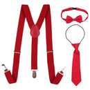 Kids Braces, Bow Tie & Necktie Set, 12-16 Years Y Shape Suspender