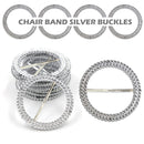 Round Silver Slider Buckle with Sparkling Rhinestone for Chair Band, Arts & Crafts