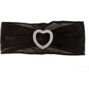 Heart Shape Silver Slider Buckle with Sparkling Rhinestone for Chair Band, Arts & Crafts