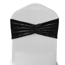 Velvet Chair Band Glitz Shiny Fabric Strechy Chair Band Sash