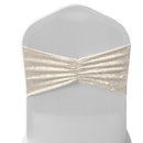 Velvet Chair Band Glitz Shiny Fabric Strechy Chair Band Sash