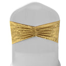 Velvet Chair Band Glitz Shiny Fabric Strechy Chair Band Sash