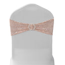 Sequin Chair Band with Slider Buckle Stretchy Chair Band Sash