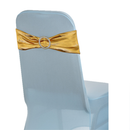 Shiny Chair Band with Slider Buckle Synthetic Fabric Elastic Sash