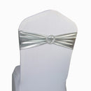 Shiny Chair Band with Slider Buckle Synthetic Fabric Elastic Sash