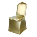 Premium Polyester Spandex Chair Covers - Shiny Gold