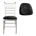 Crushed Velvet Seat Pad Covers for Chiavari Wedding Chairs