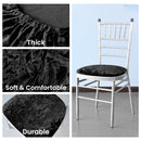 Crushed Velvet Seat Pad Covers for Chiavari Wedding Chairs