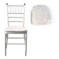 Crushed Velvet Seat Pad Covers for Chiavari Wedding Chairs