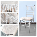 Crushed Velvet Seat Pad Covers for Chiavari Wedding Chairs