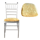Crushed Velvet Seat Pad Covers for Chiavari Wedding Chairs