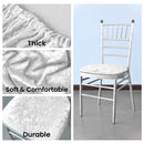 Crushed Velvet Seat Pad Covers for Chiavari Wedding Chairs