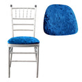 Crushed Velvet Seat Pad Covers for Chiavari Wedding Chairs