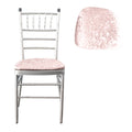 Crushed Velvet Seat Pad Covers for Chiavari Wedding Chairs