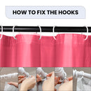 Shower Curtains Mould Proof Resistant, Waterproof PEVA Shower Curtain, Bright Pink