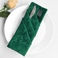 Damask Scrolled Leaves Pattern Polyester Napkin