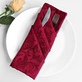 Damask Scrolled Leaves Pattern Polyester Napkin